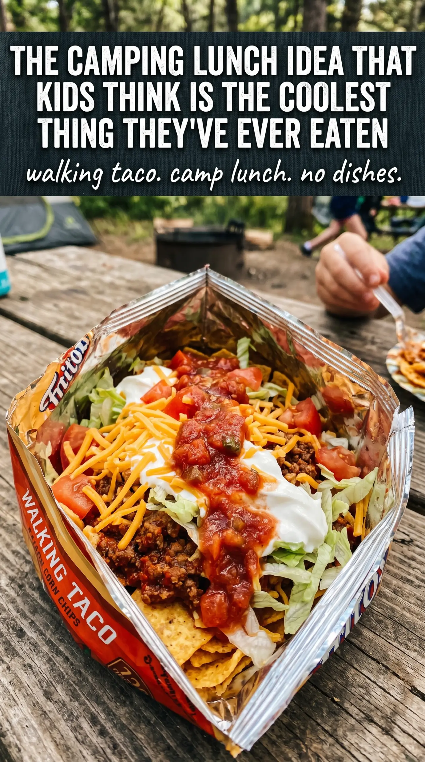 Taco Salad In A Bag crunchy layered toppings