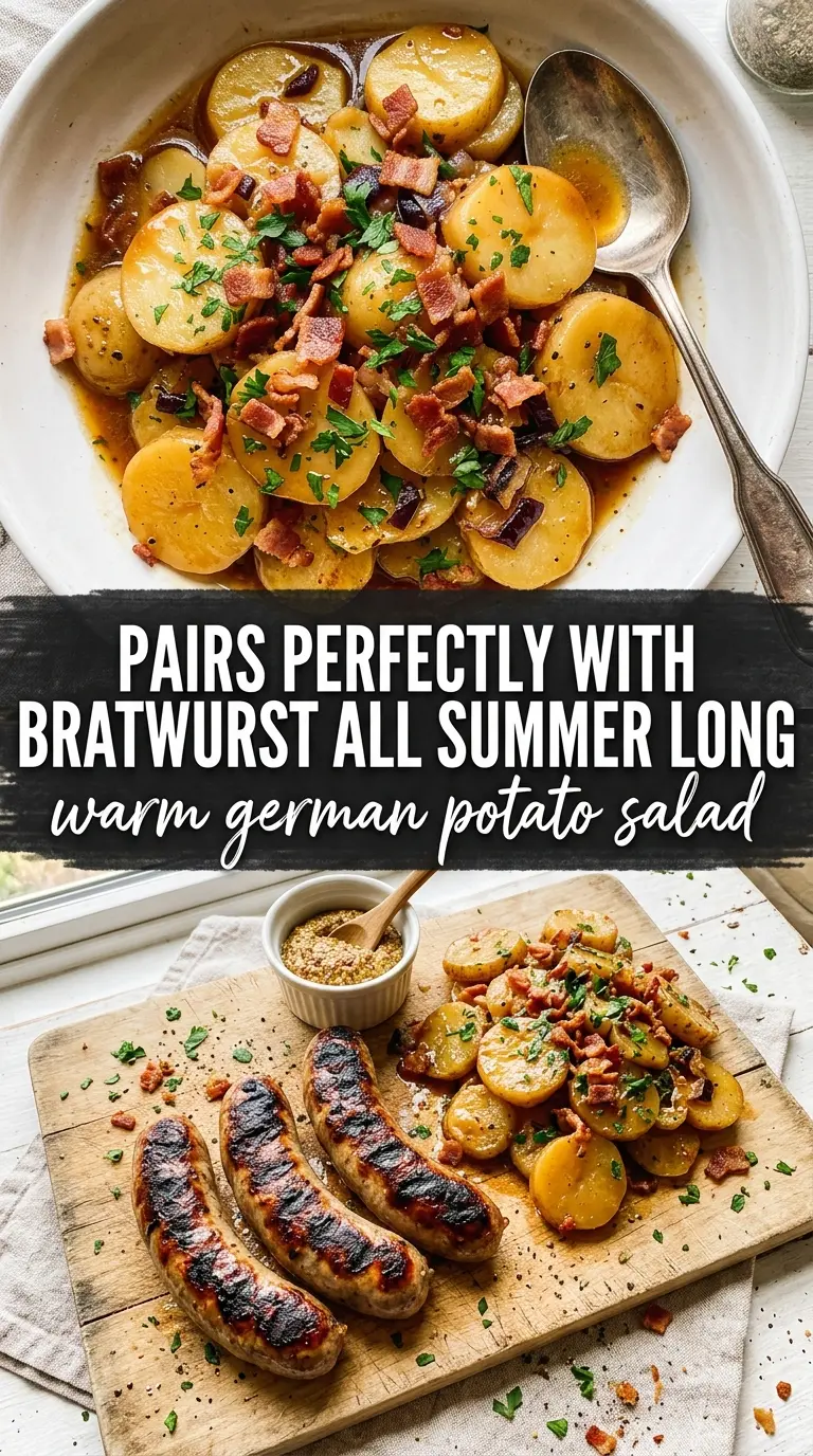 Warm German Potato Salad savory tangy