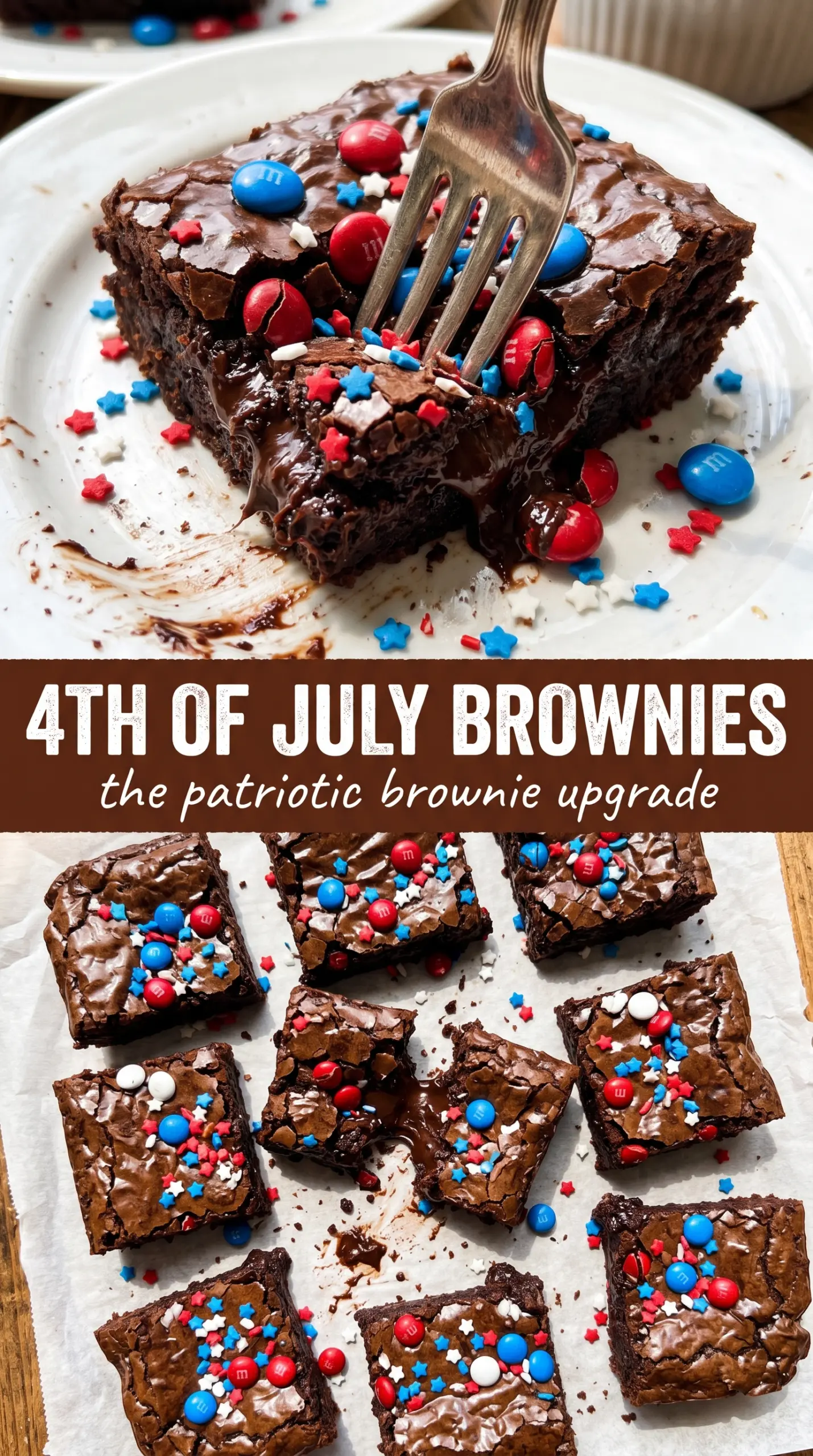 4th of July brownies patriotic red white blue