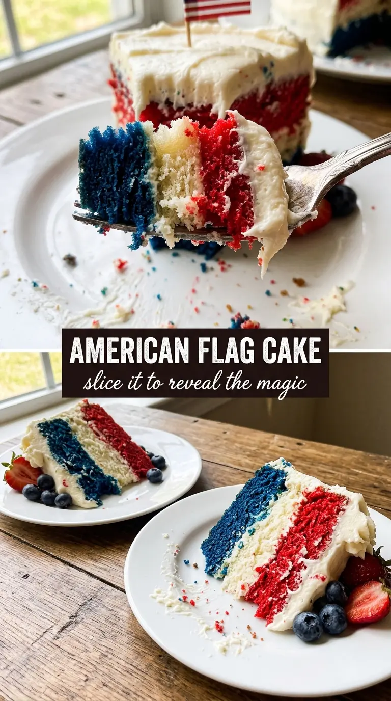 American flag cake patriotic sheet cake