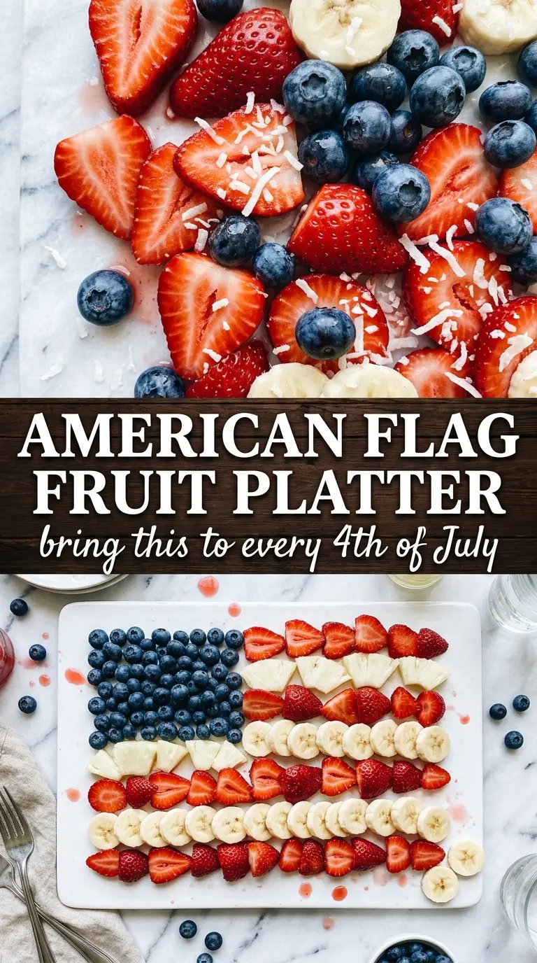 American Flag Fruit Platter red white blue fruit