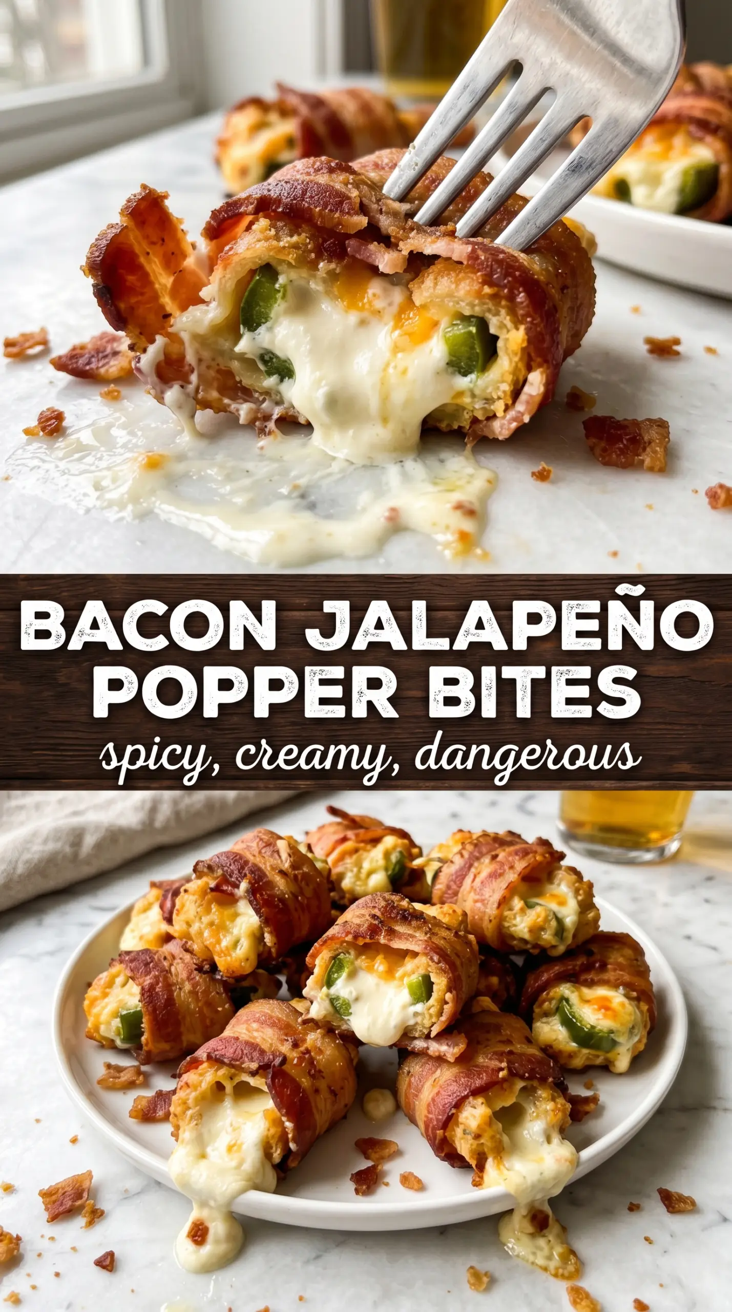Bacon Jalapeño Popper Bites crispy creamy spicy