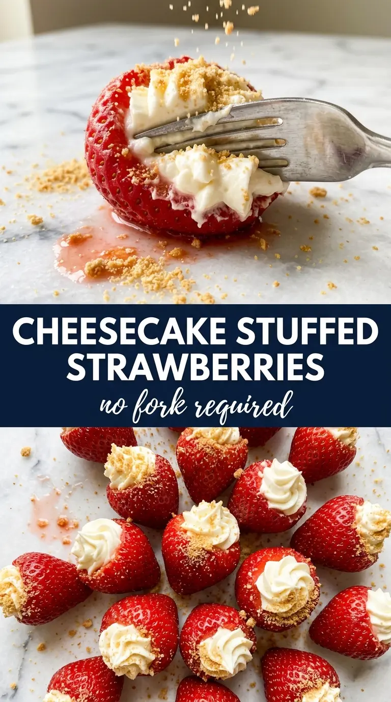 Cheesecake Stuffed Strawberries creamy strawberry dessert bites