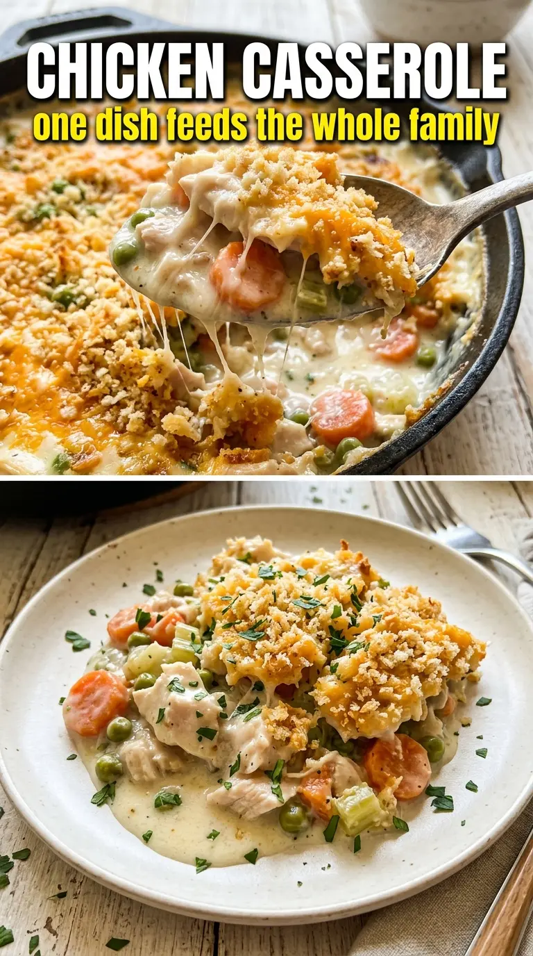 Chicken casserole creamy cheesy crunchy