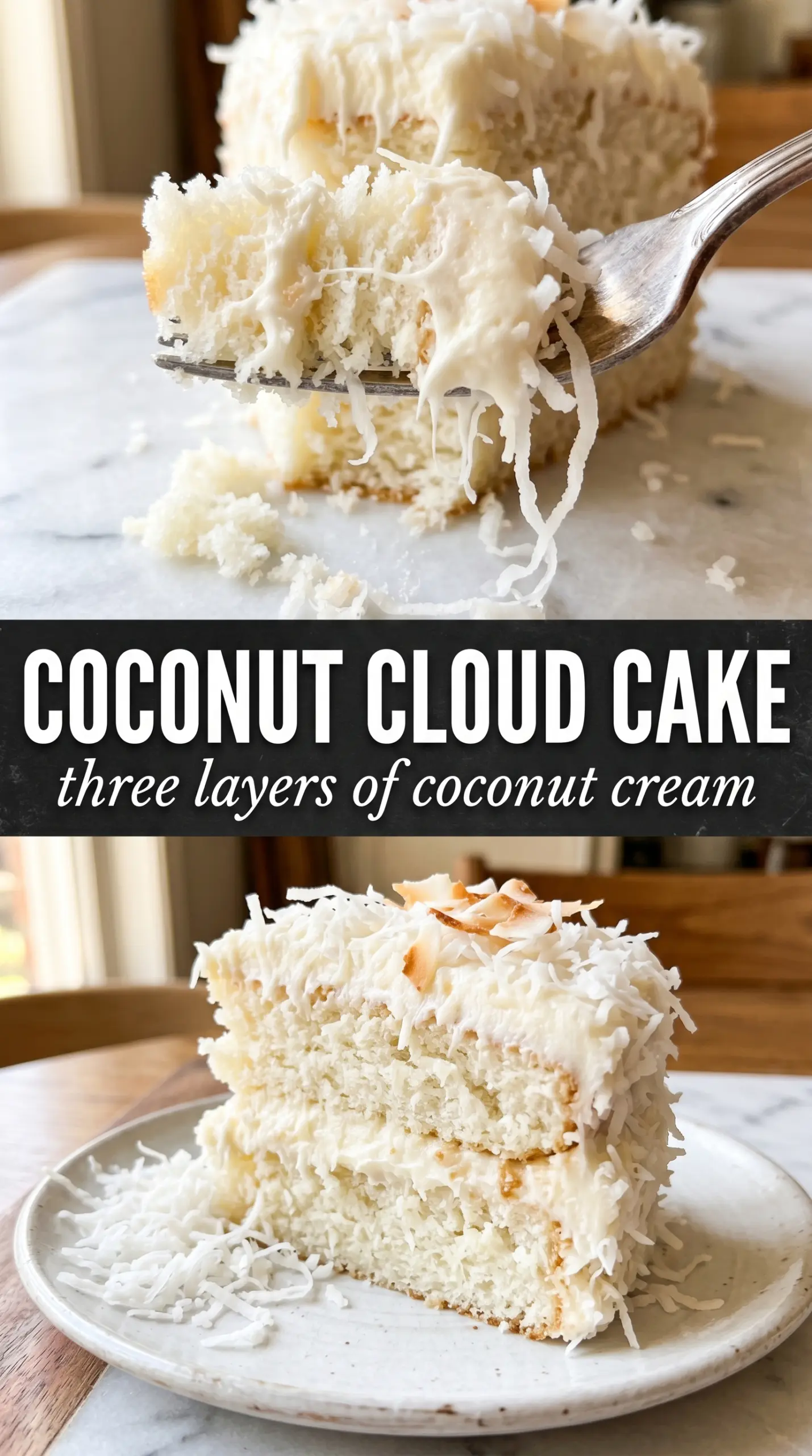 Coconut Cloud Cake fluffy coconut layer cake