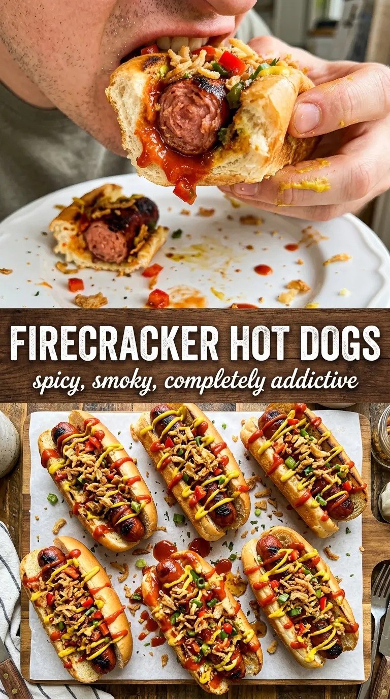 Firecracker Hot Dogs spicy grilled jalapeño