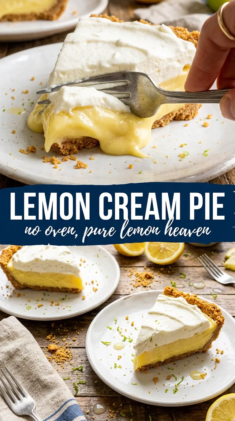 lemon cream pie silky chilled citrus dessert