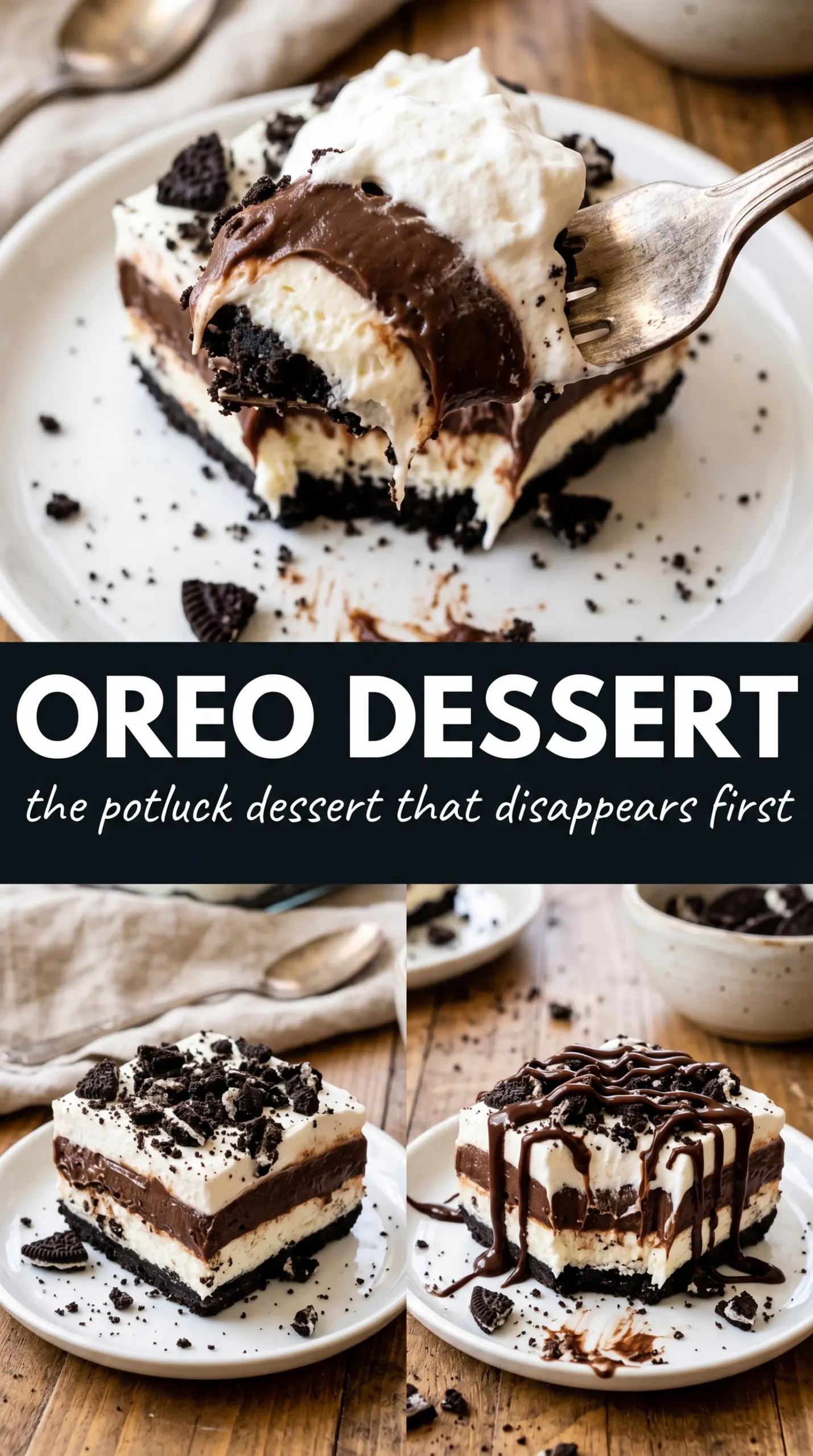 Oreo dessert creamy layered no-bake