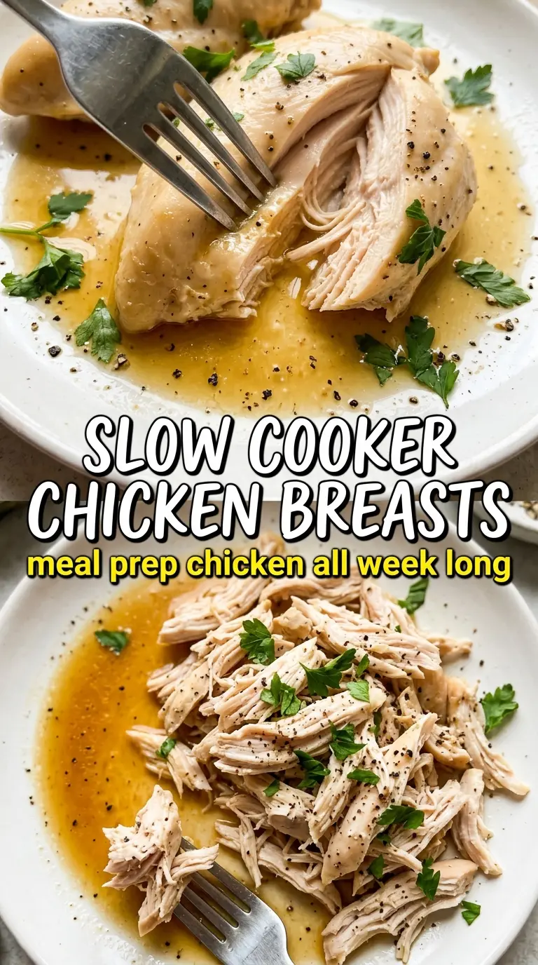 Slow Cooker Chicken Breasts juicy tender sliced