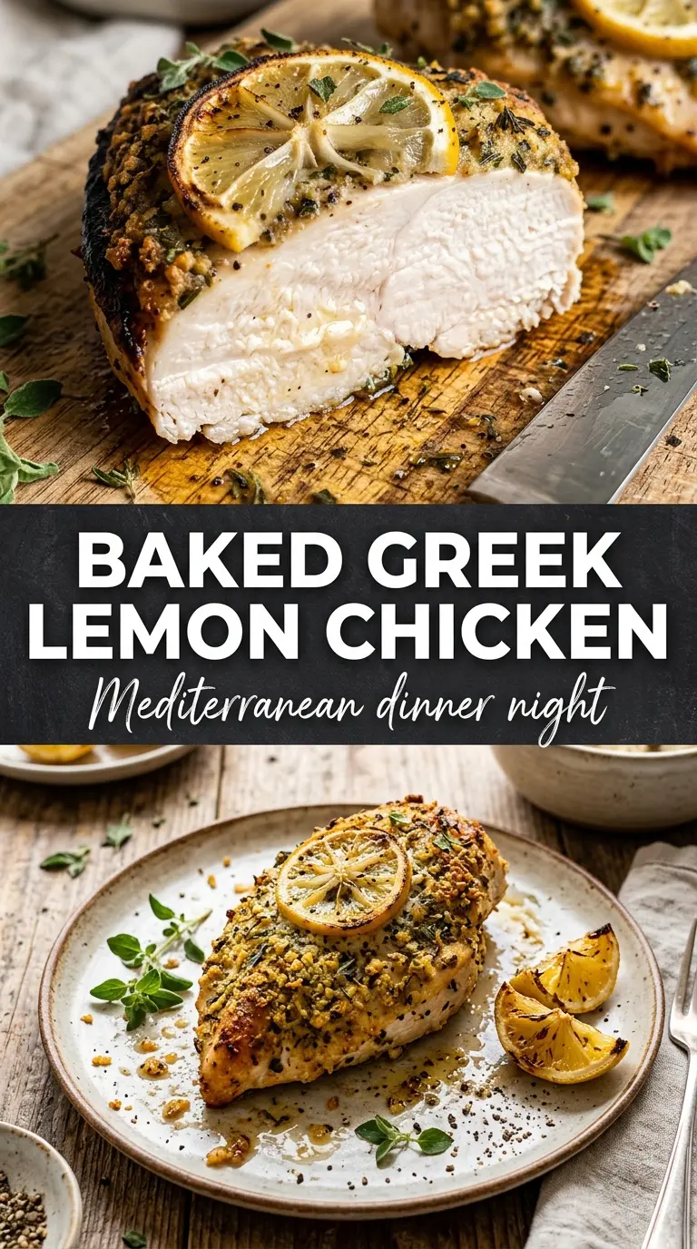 Baked Greek Lemon Chicken golden roasted citrusy