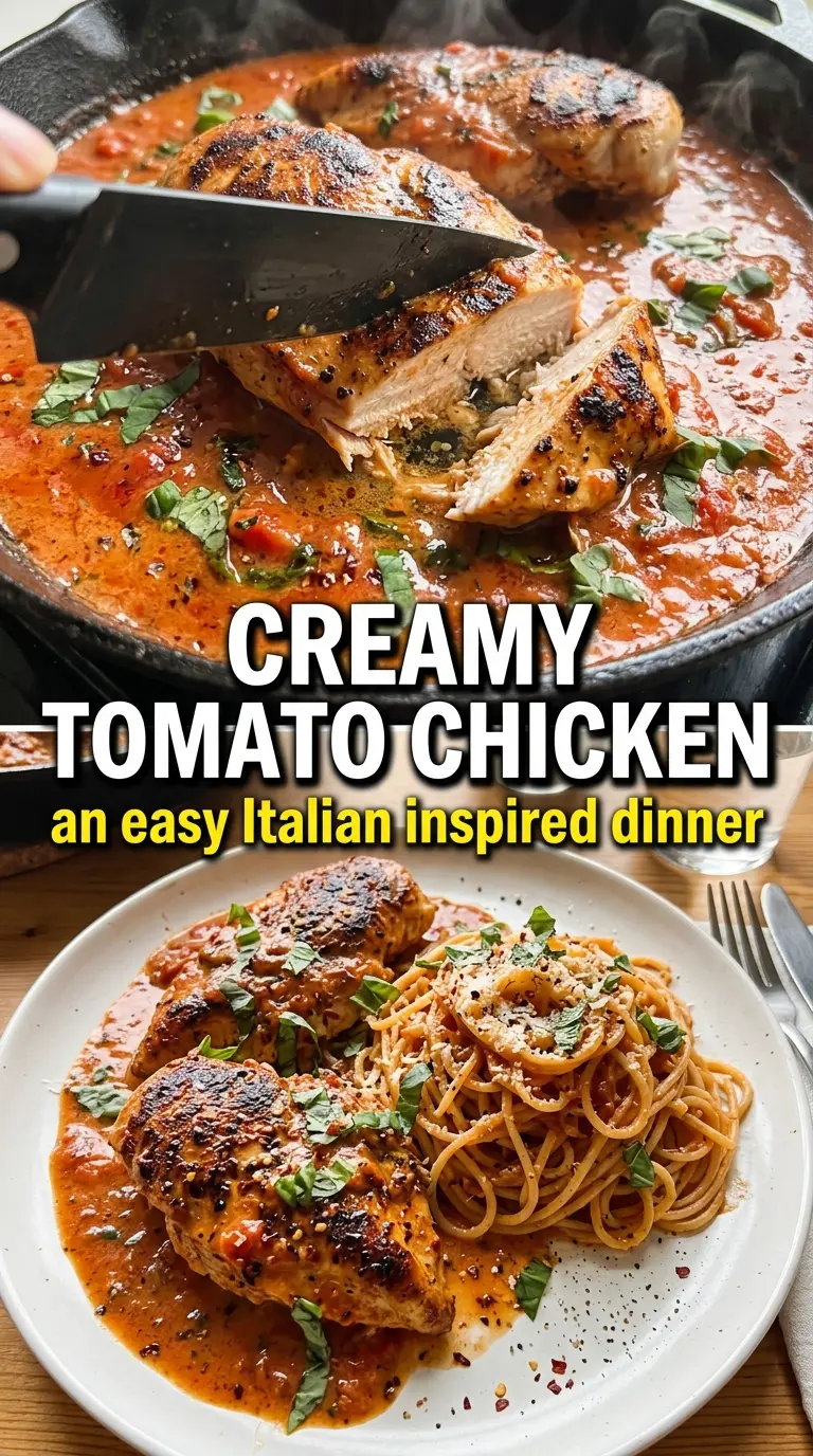 Creamy Tomato Chicken golden seared chicken tomato cream sauce