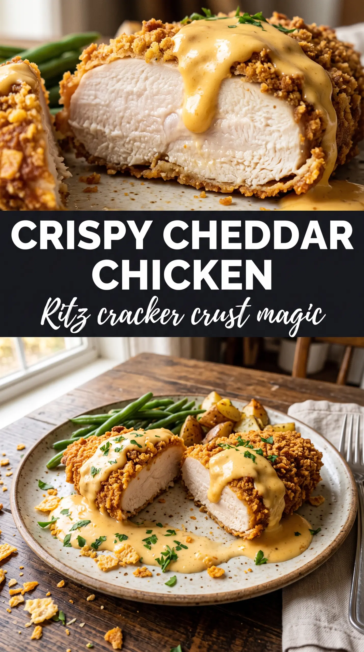 crispy cheddar chicken cheesy crusted chicken