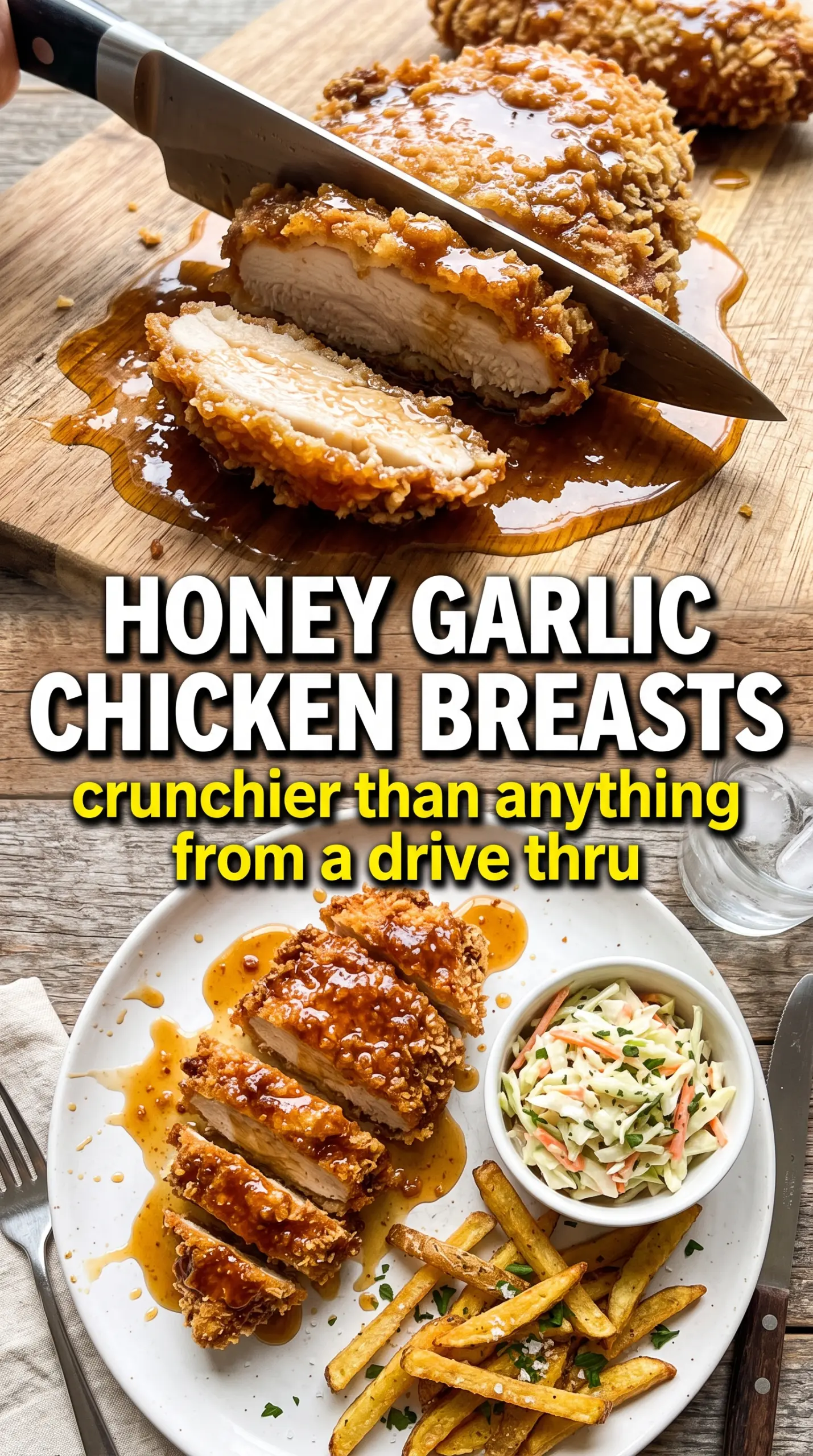 Double Crunch Honey Garlic Chicken Breasts crispy honey garlic