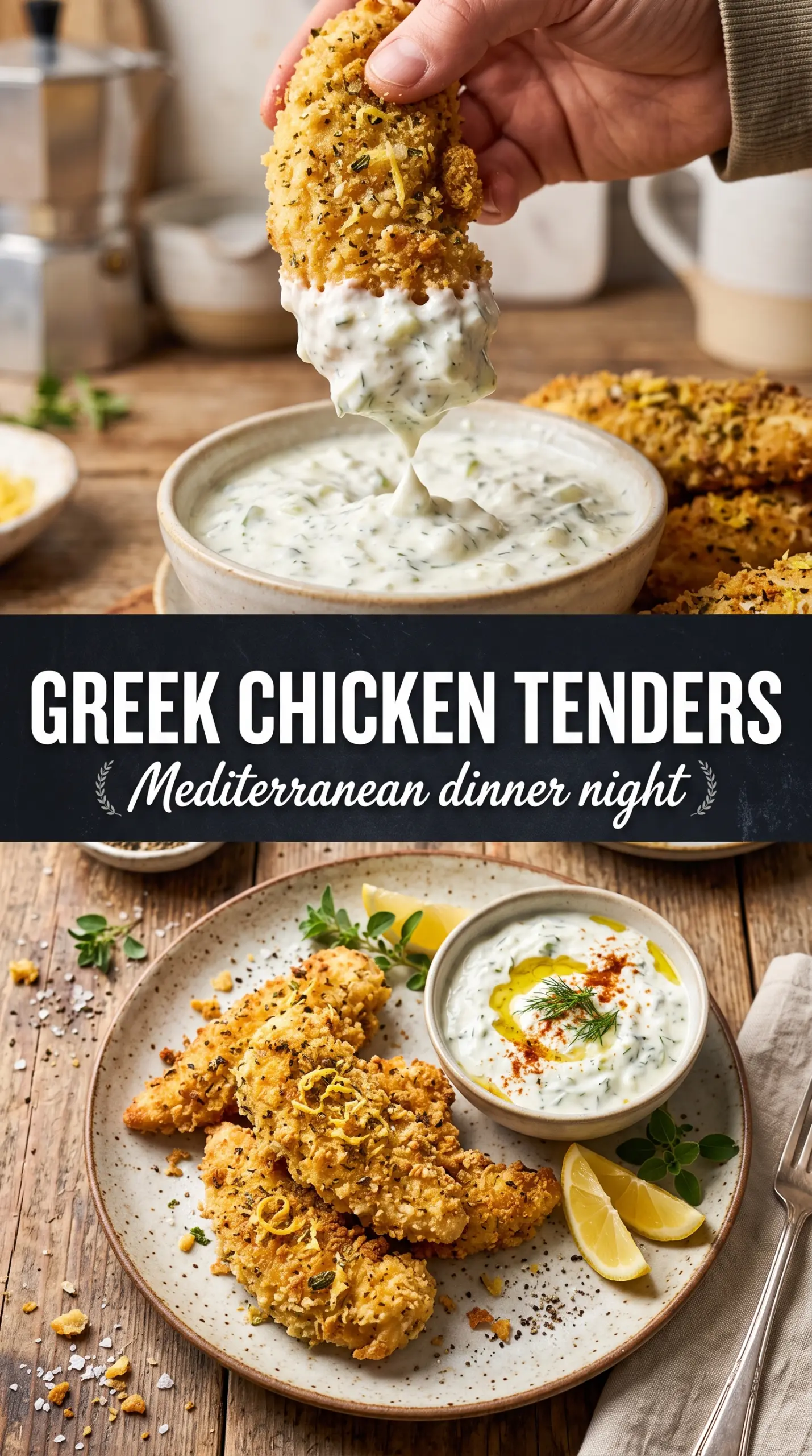 Greek Chicken Tenders lemon oregano