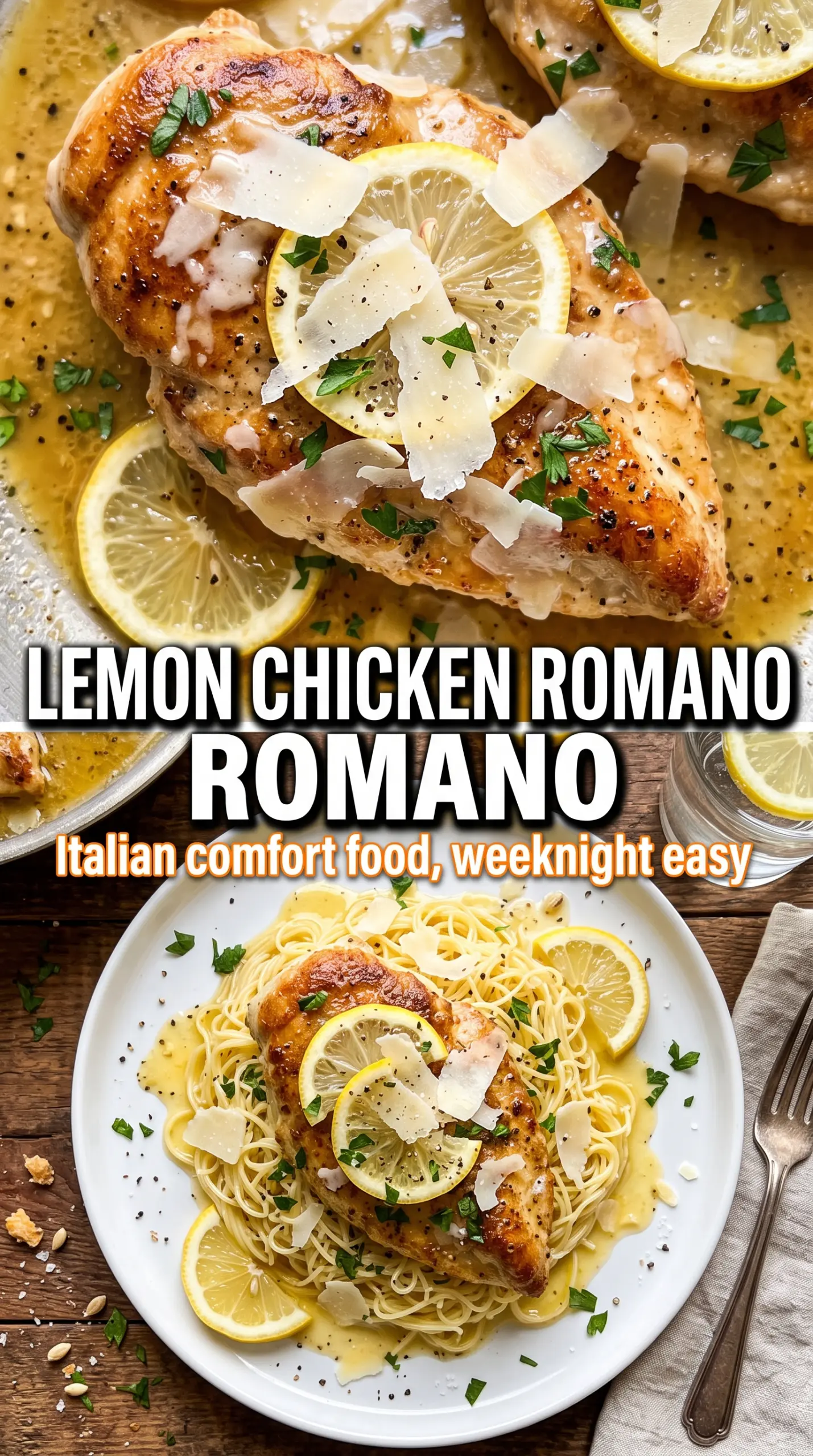 Lemon Chicken Romano crispy lemony cutlets