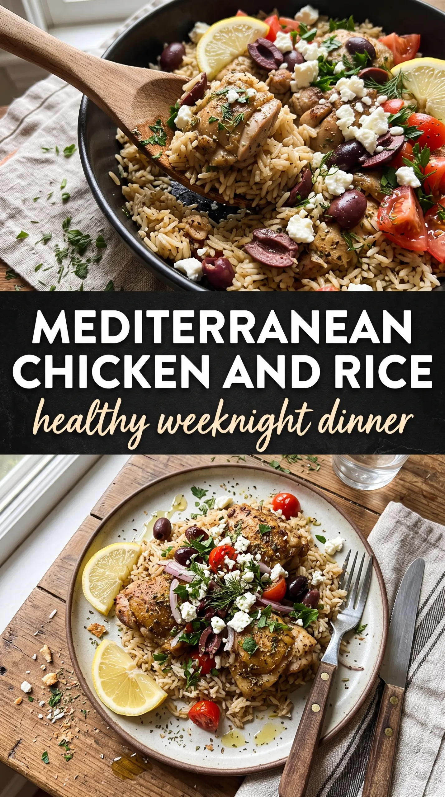 Mediterranean chicken and rice golden lemon herb