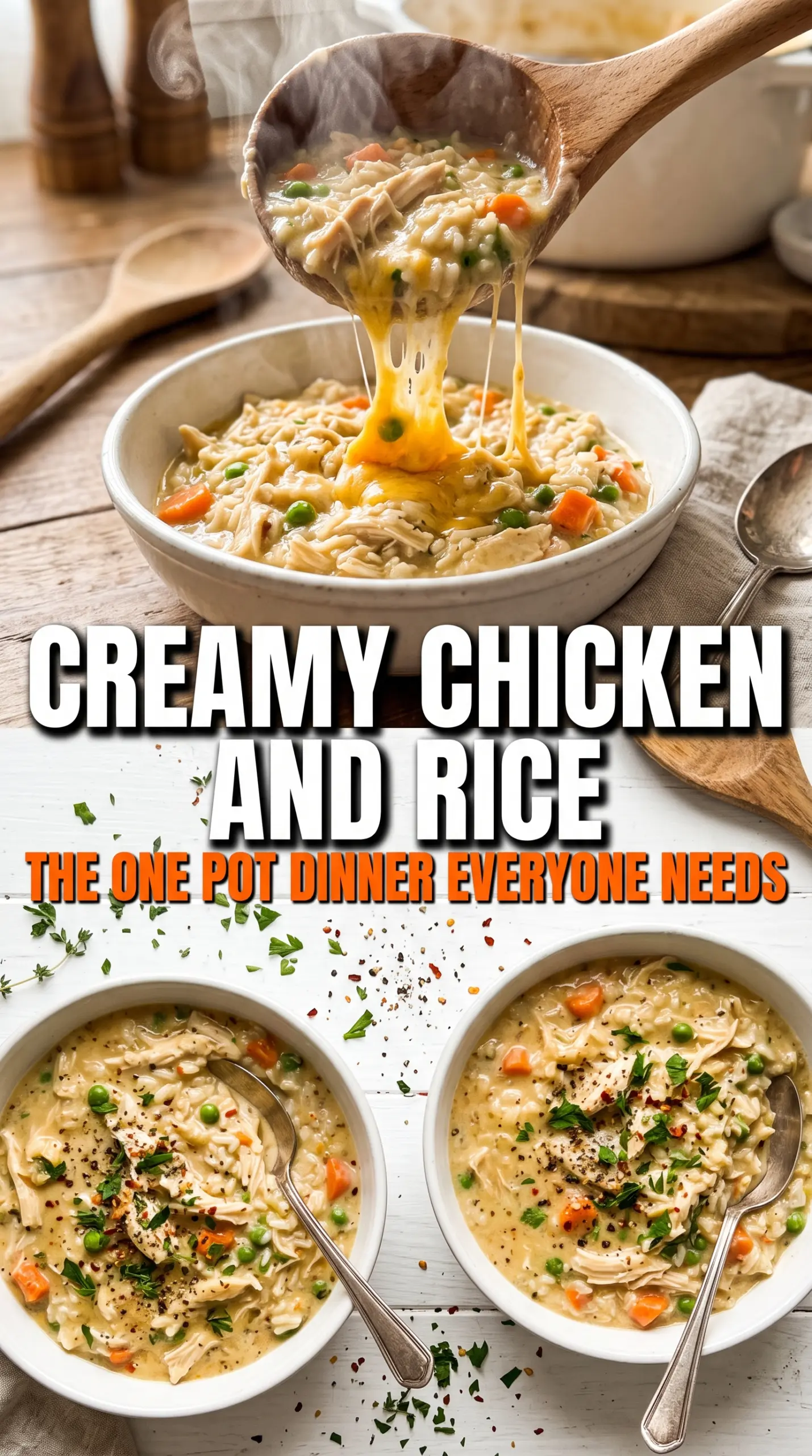 One Pot Creamy Chicken and Rice creamy chicken rice