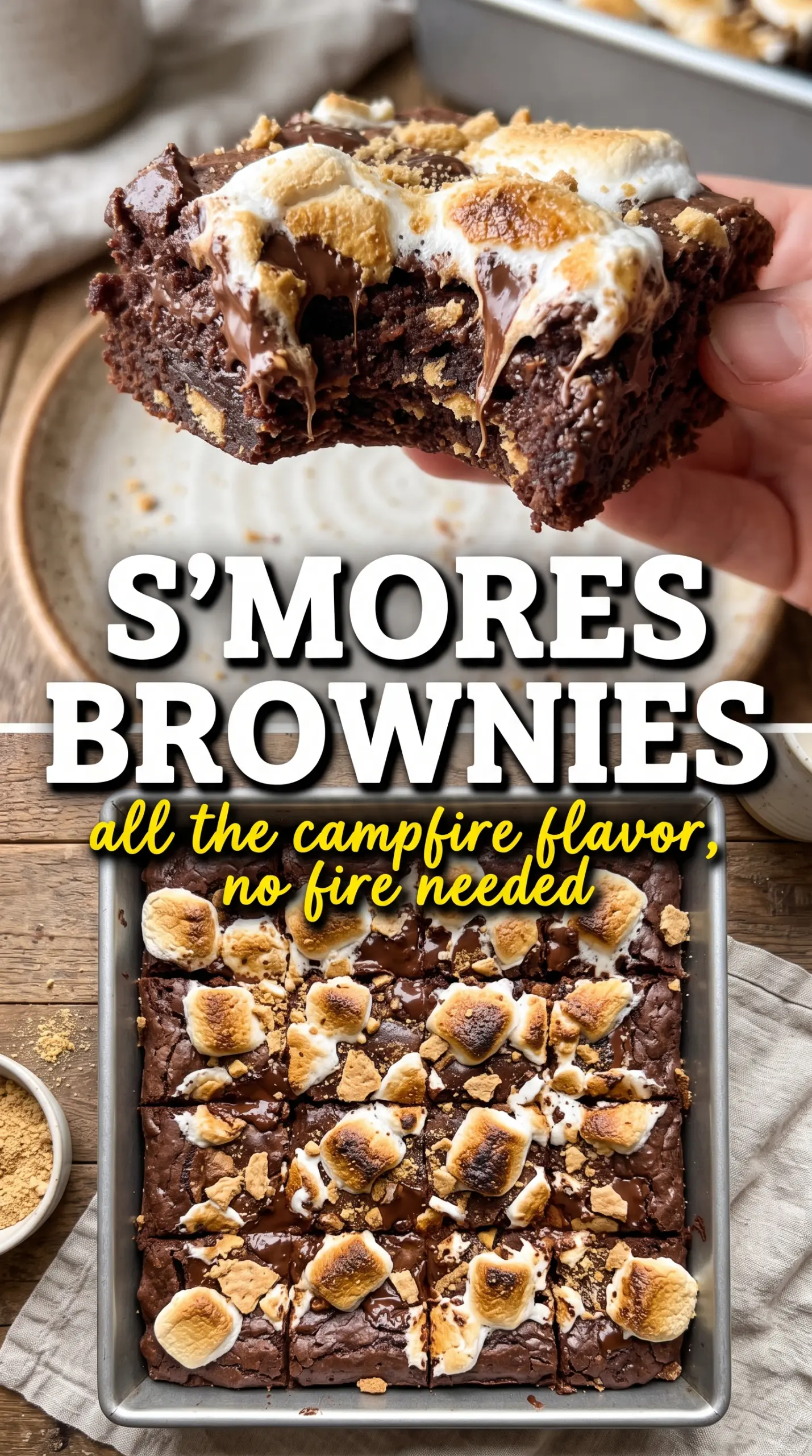 S'mores Brownies fudgy toasted marshmallow