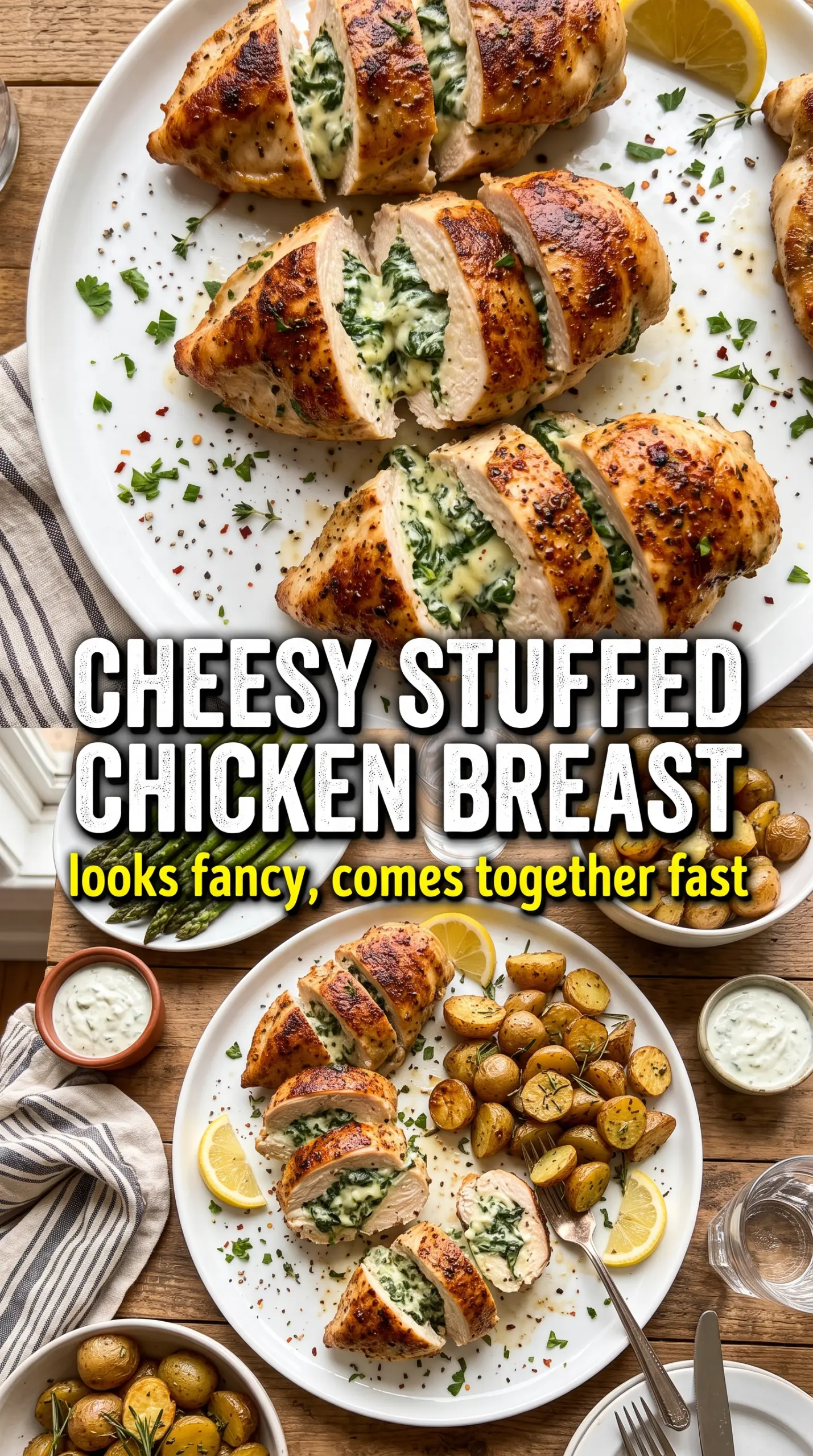 Stuffed Chicken Breast creamy spinach cheesy