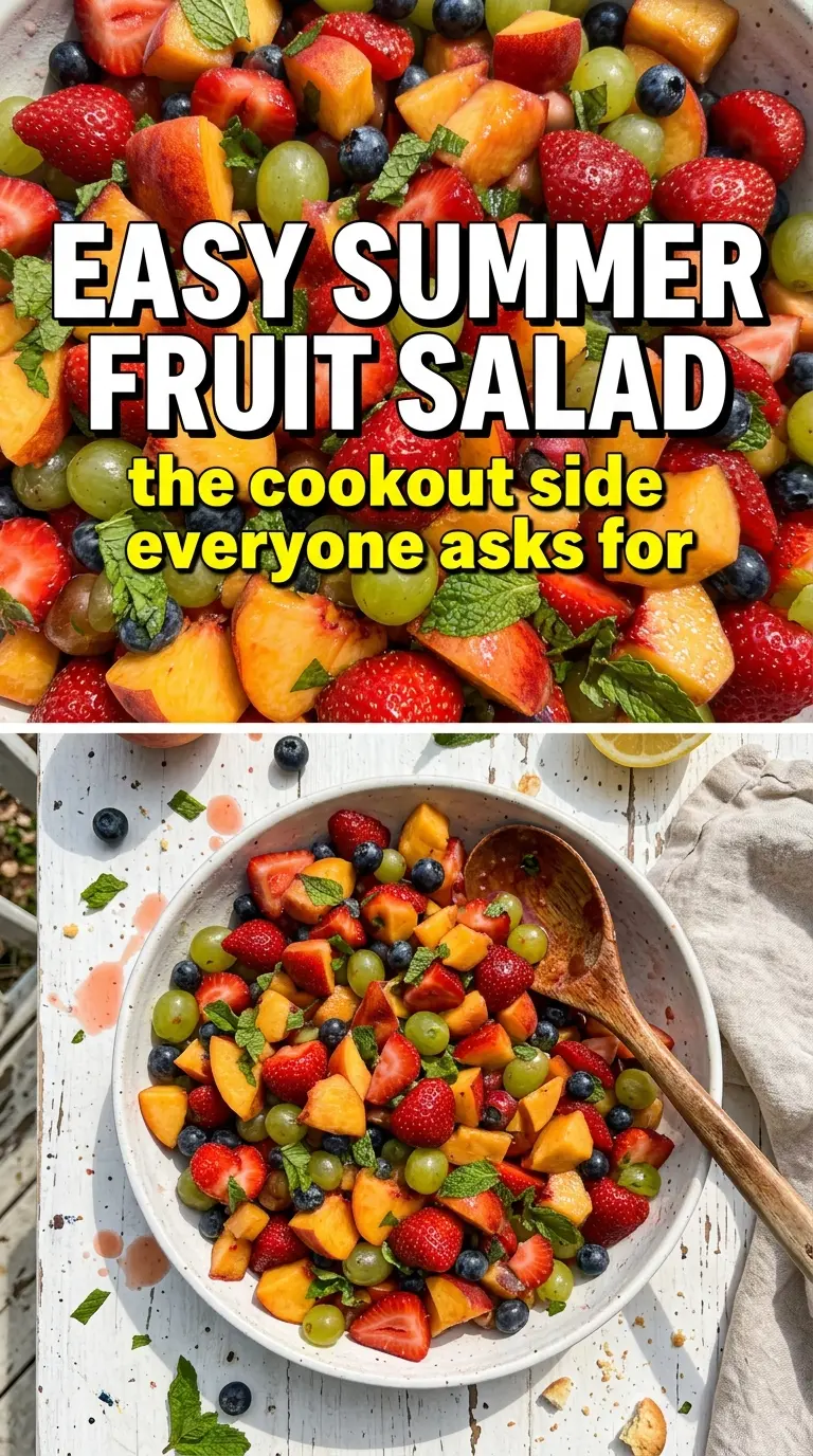 Summer Fruit Salad colorful fresh honey-lime