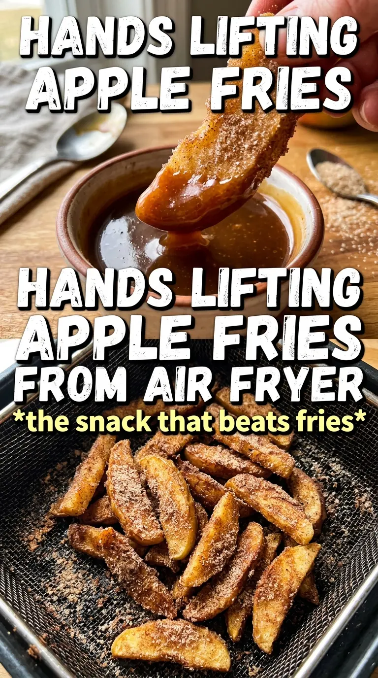 Air Fryer Apple Fries crispy cinnamon