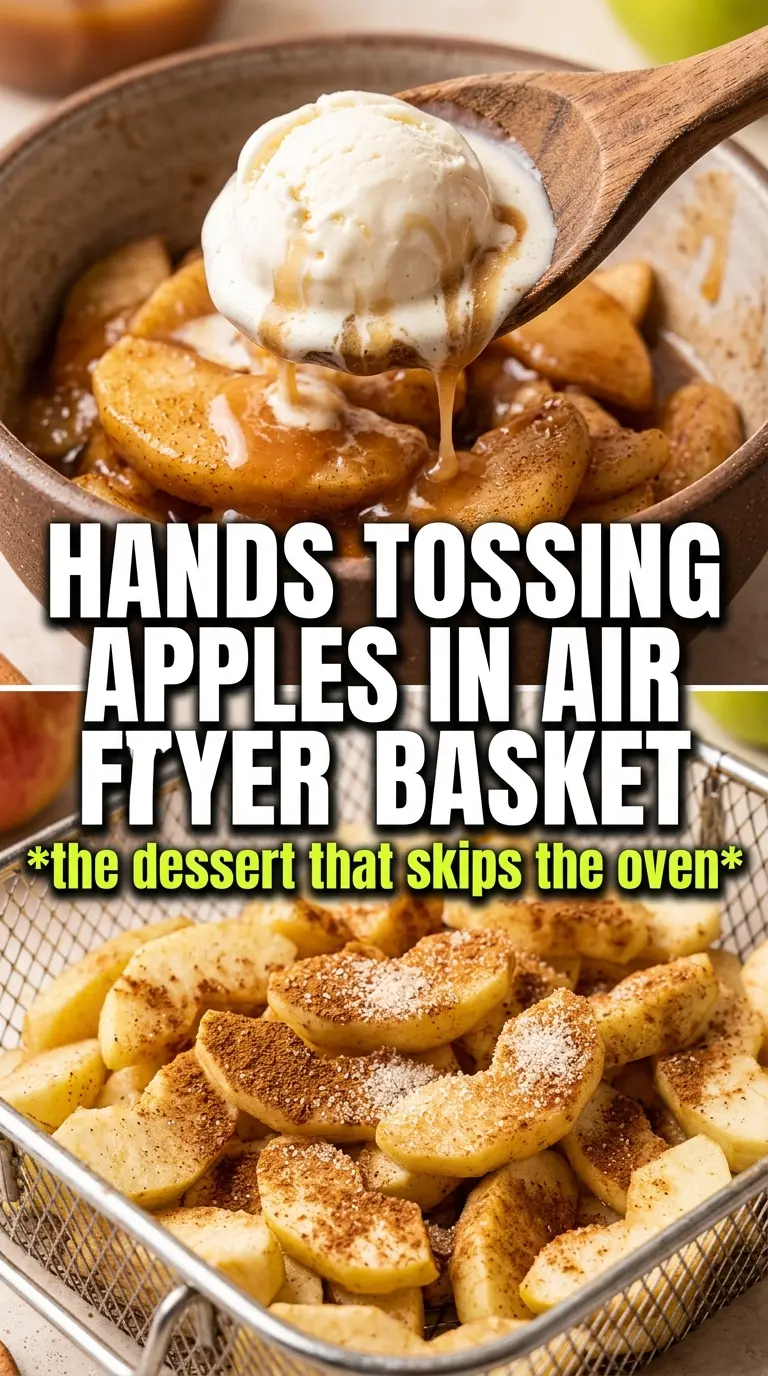 Air Fryer Apples caramelized cinnamon sugar