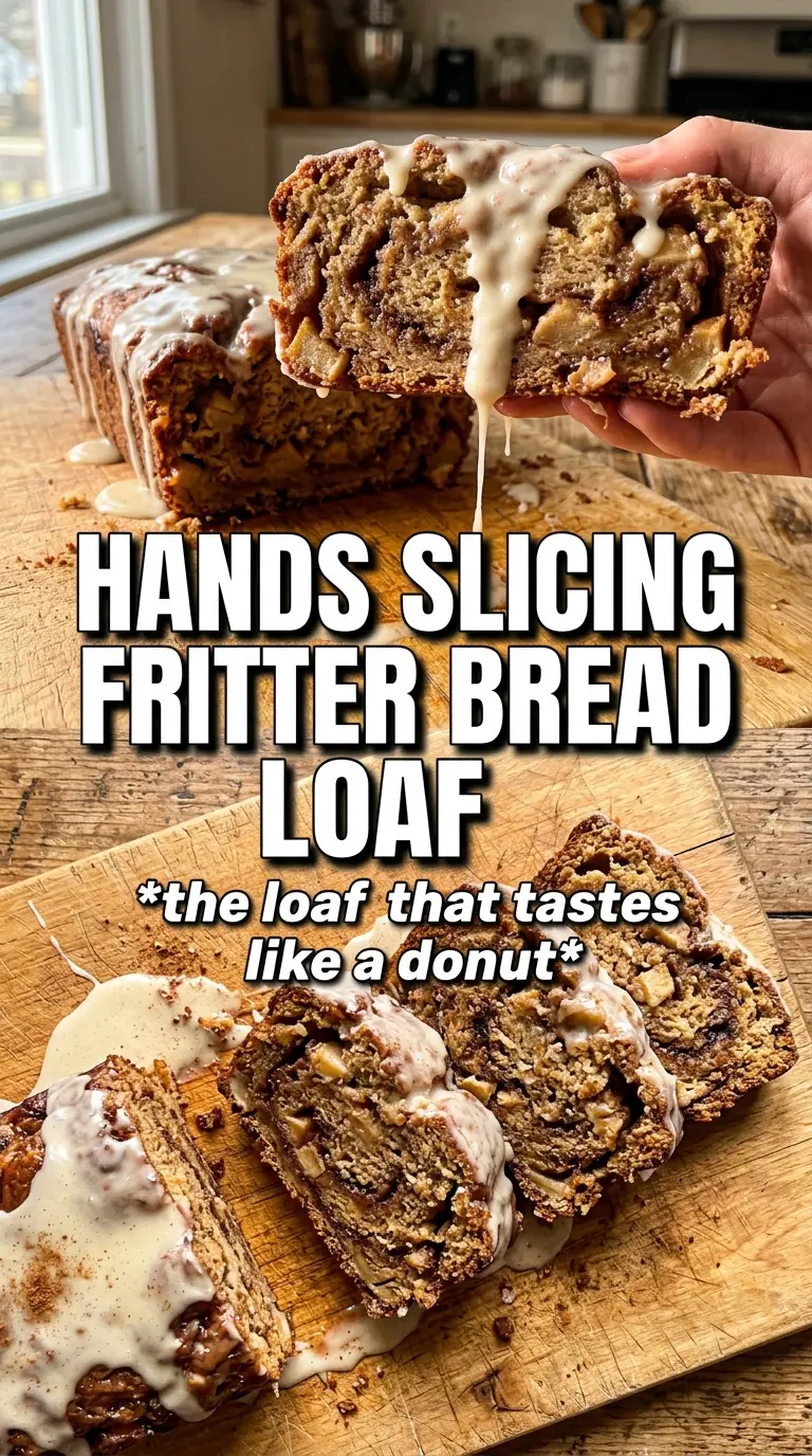 Amish Apple Fritter Bread golden cinnamon-sugar glazed