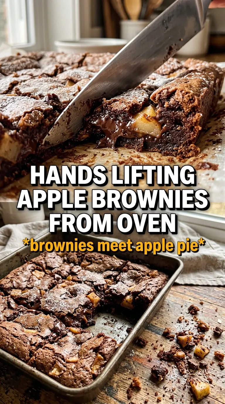 Apple Brownies fudgy apple cinnamon caramel