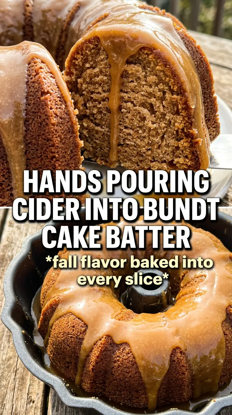 Apple Cider Bundt Cake golden glazed tender crumb