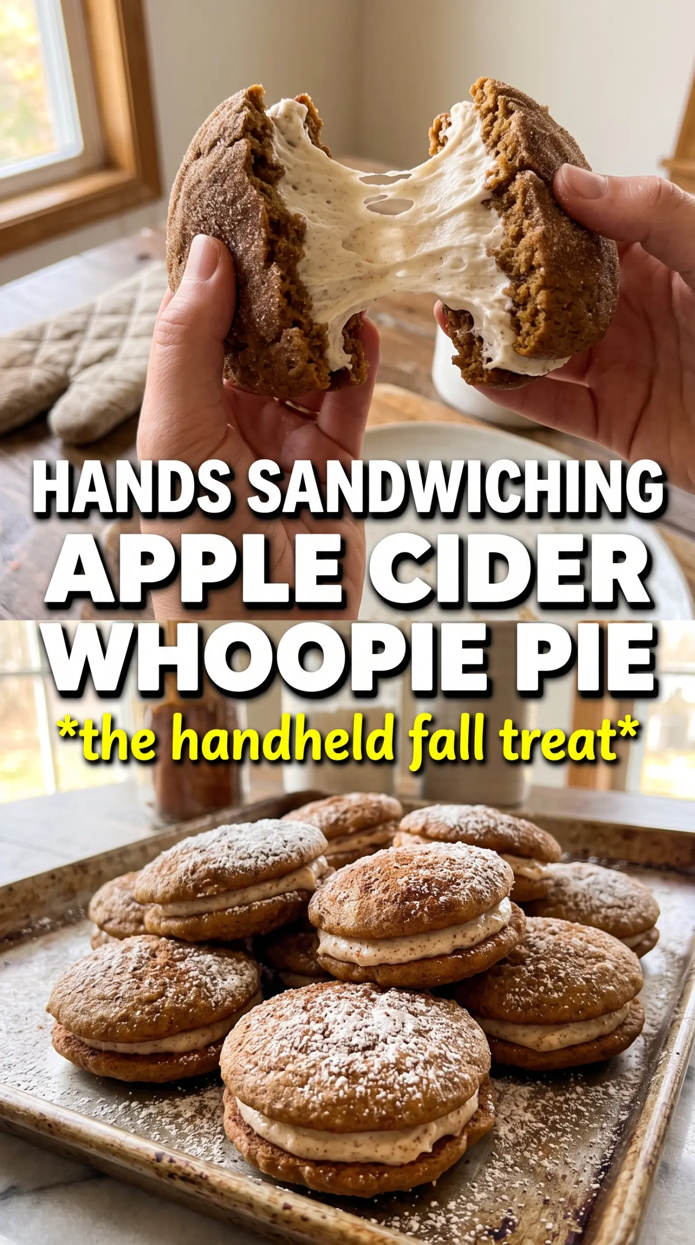 Apple Cider Whoopie Pies soft spiced filled