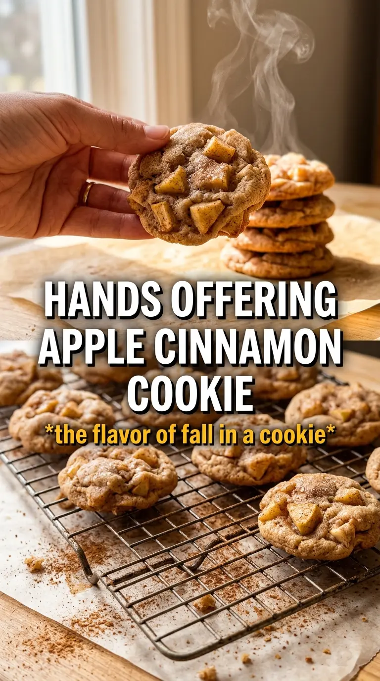 Apple cinnamon cookies soft chewy glazed