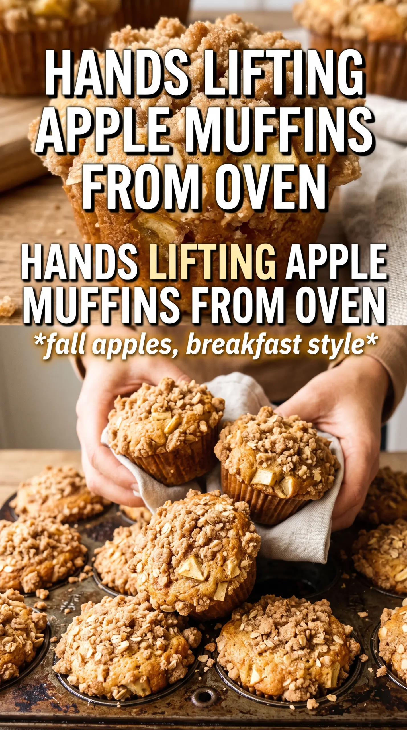 Apple Muffins With Crumb Topping, golden streusel, tender apples