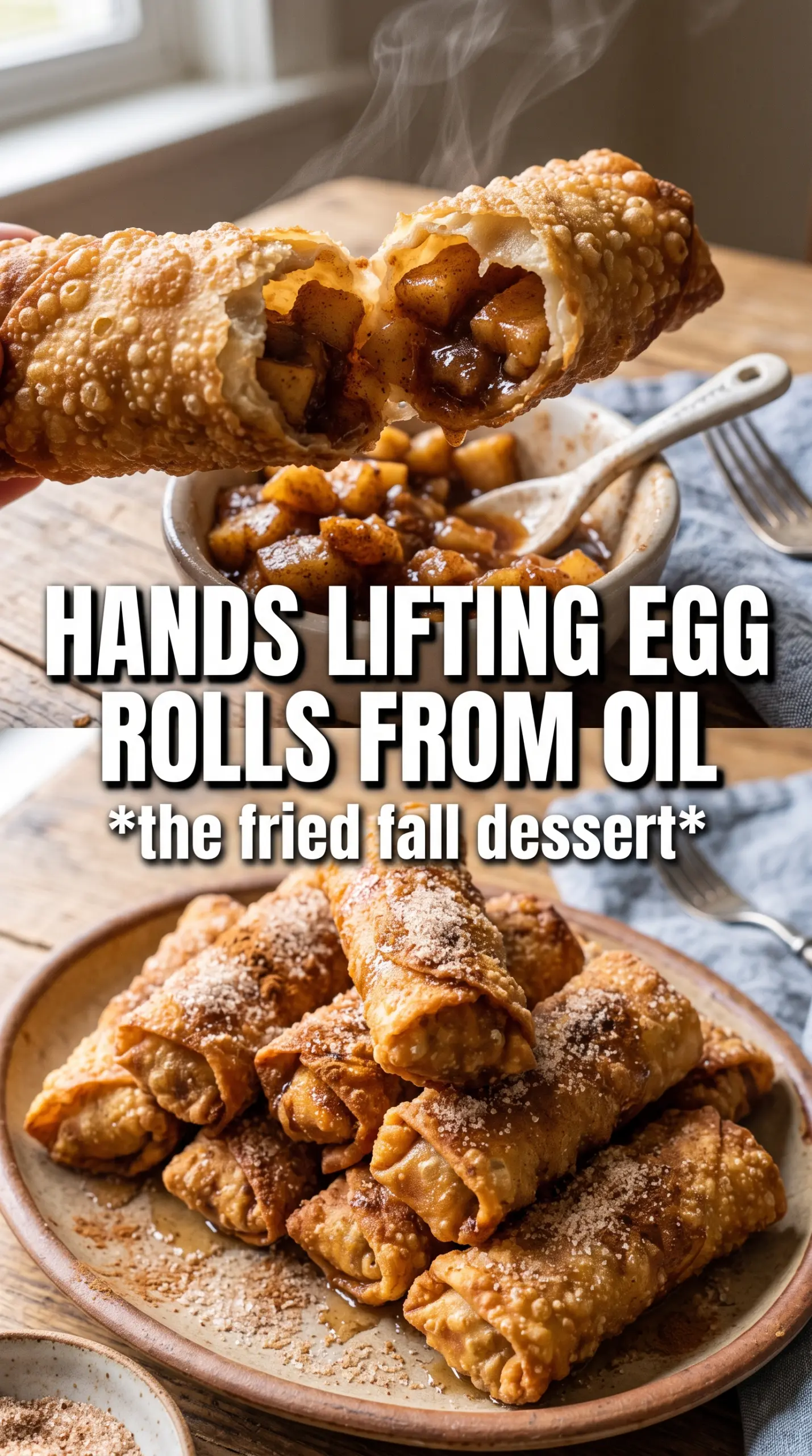 Apple Pie Egg Rolls crispy cinnamon sugar