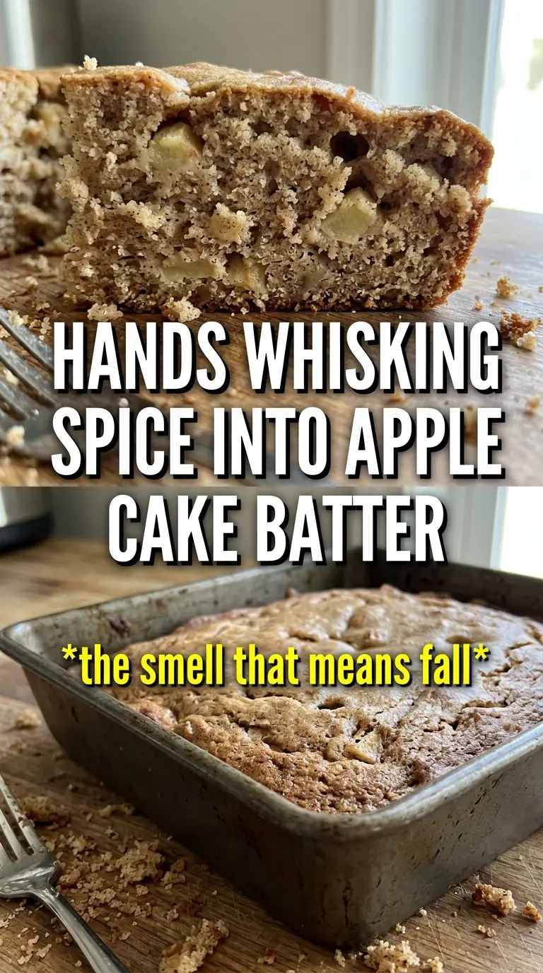 Apple Spice Cake with brown butter frosting, moist crumb, warm spices