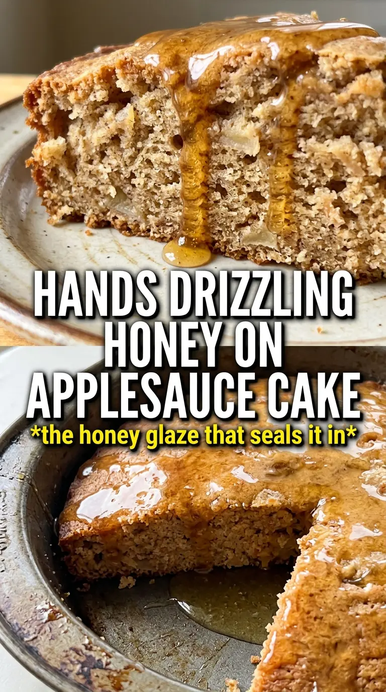 Applesauce Honey Cake moist spiced glazed