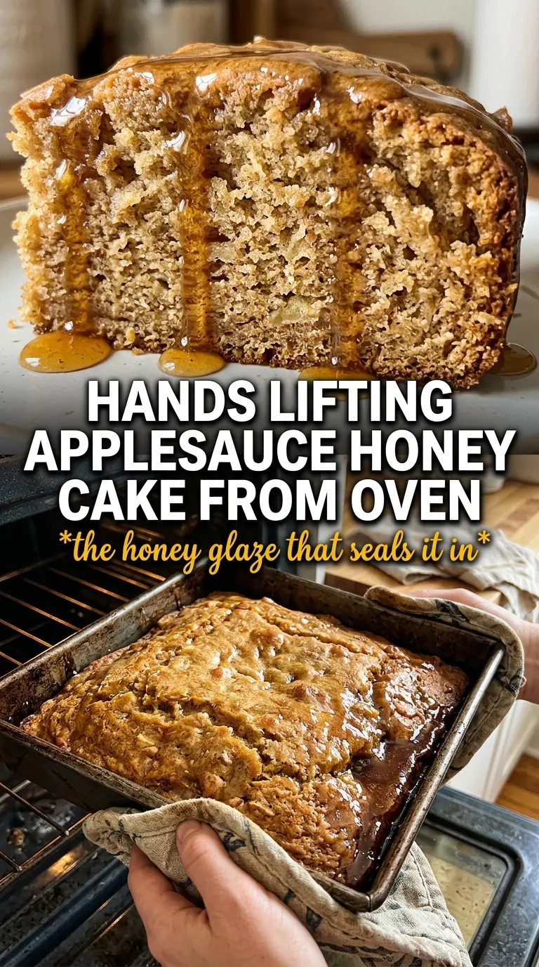 Applesauce Honey Cake moist golden crumb