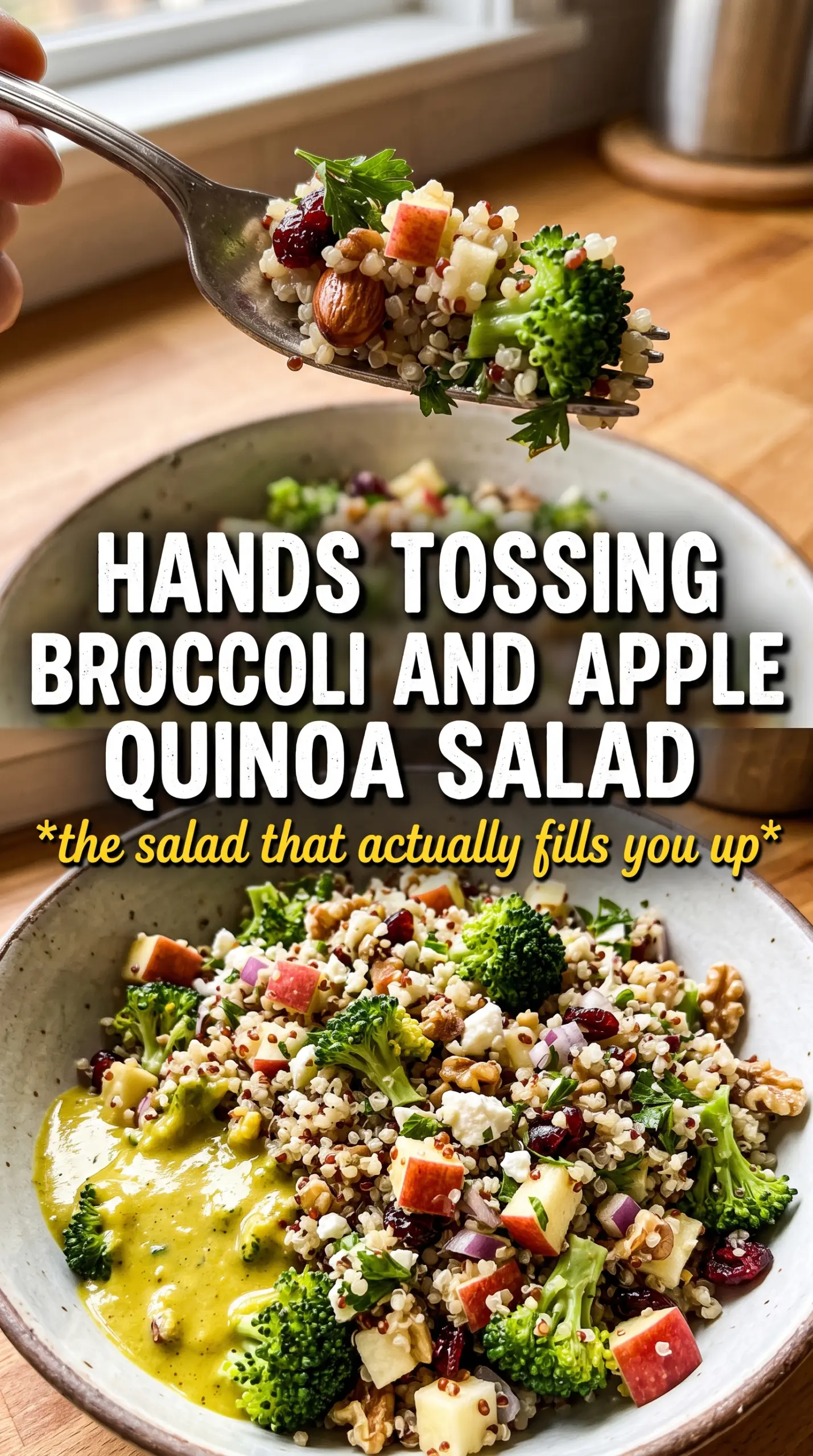 Broccoli Apple Quinoa Salad crisp fresh colorful