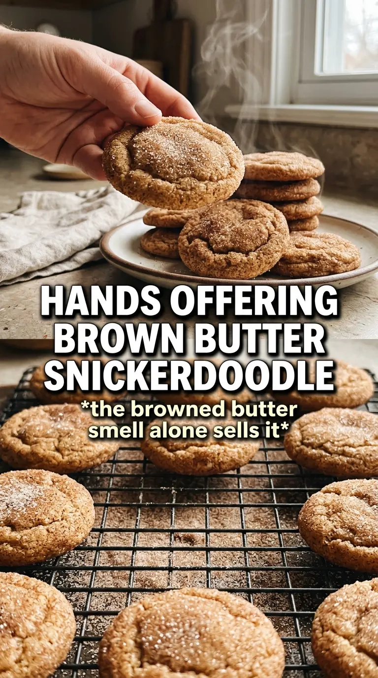 Brown Butter Snickerdoodles crinkled cinnamon sugar
