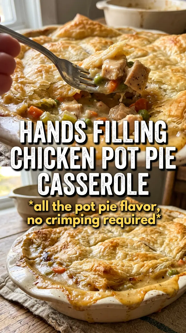 Chicken Pot Pie Casserole creamy golden biscuit