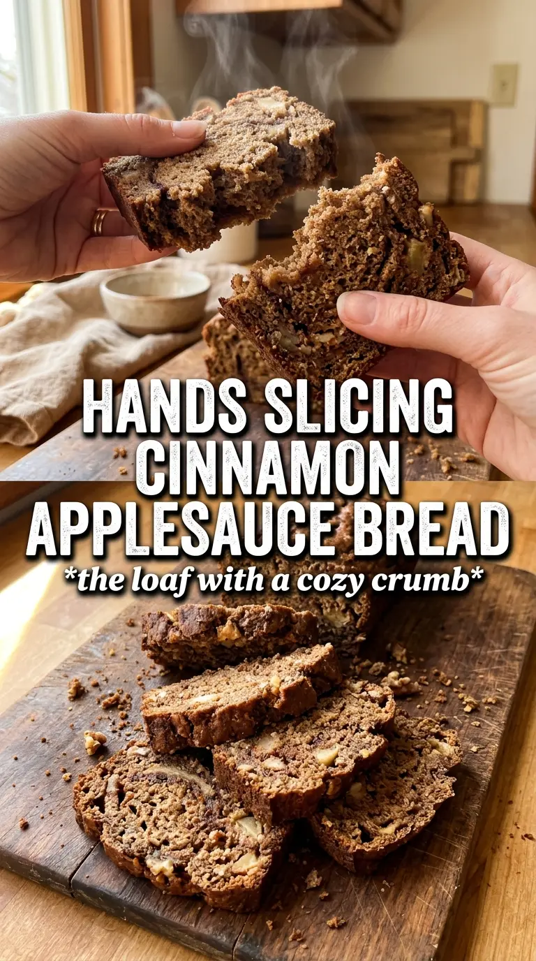 Cinnamon Applesauce Bread warm cinnamon crumb