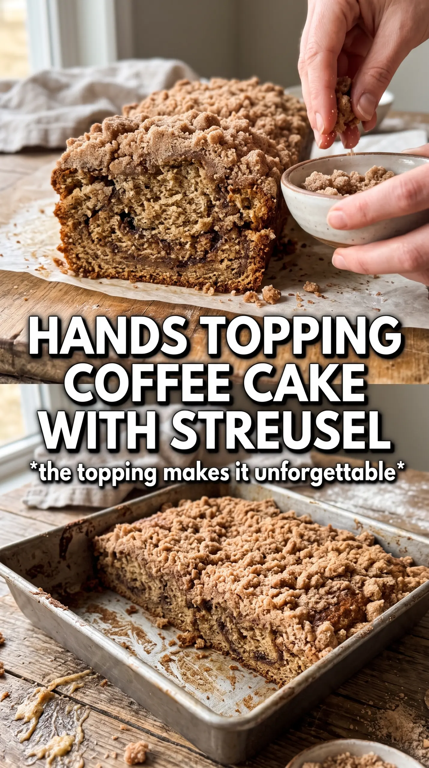 Cinnamon Streusel Pumpkin Coffee Cake with streusel swirl