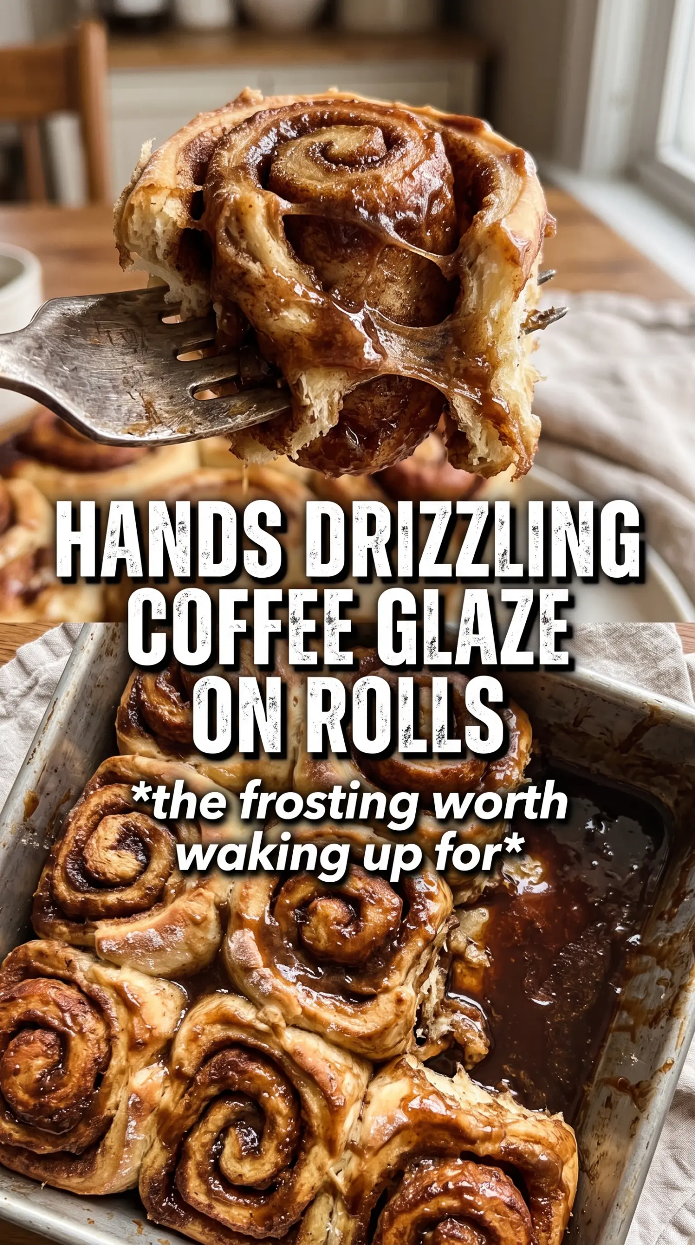 Coffee Cinnamon Rolls espresso glaze golden swirls