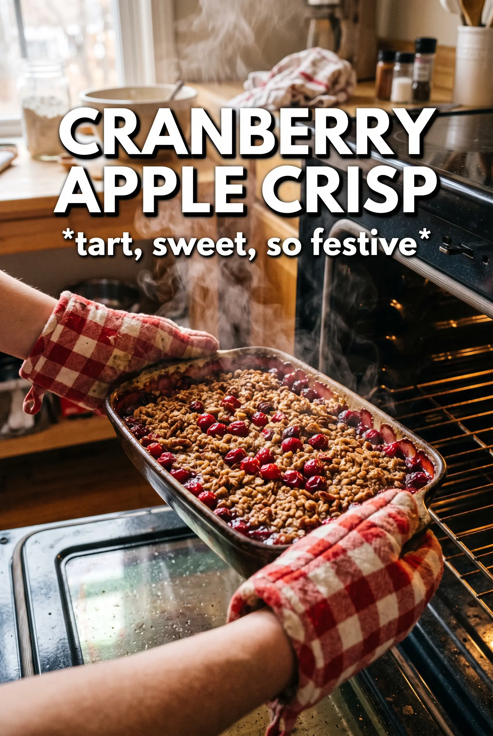 October Crisp Cranberry Apple Crisp with Oat Crumble