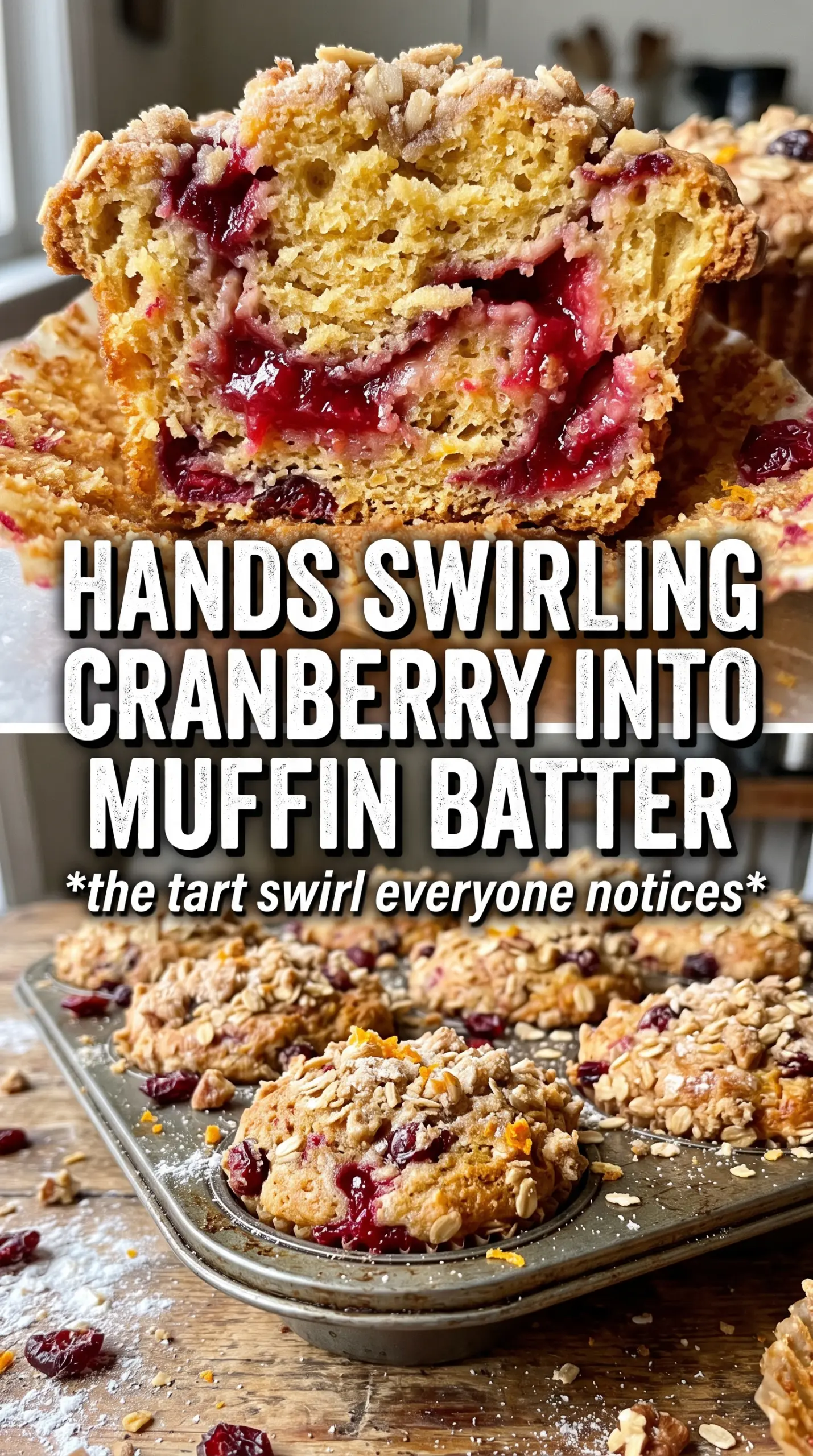 Cranberry Sauce Coffee Cake Muffins tart streusel bakery-style