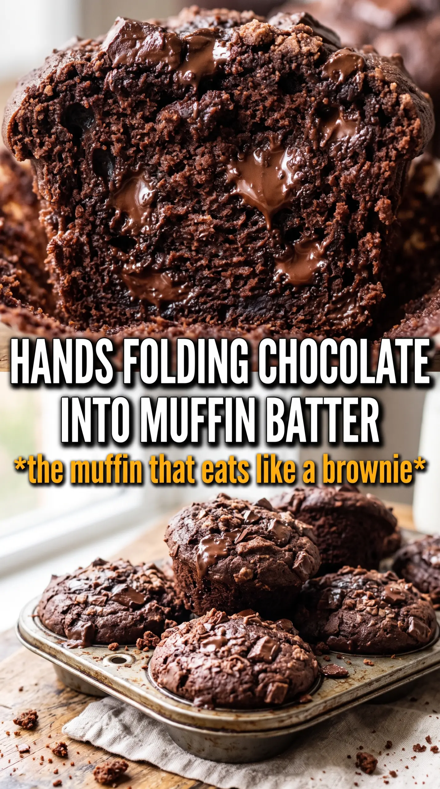 Double Chocolate Muffins rich domed chocolate chips