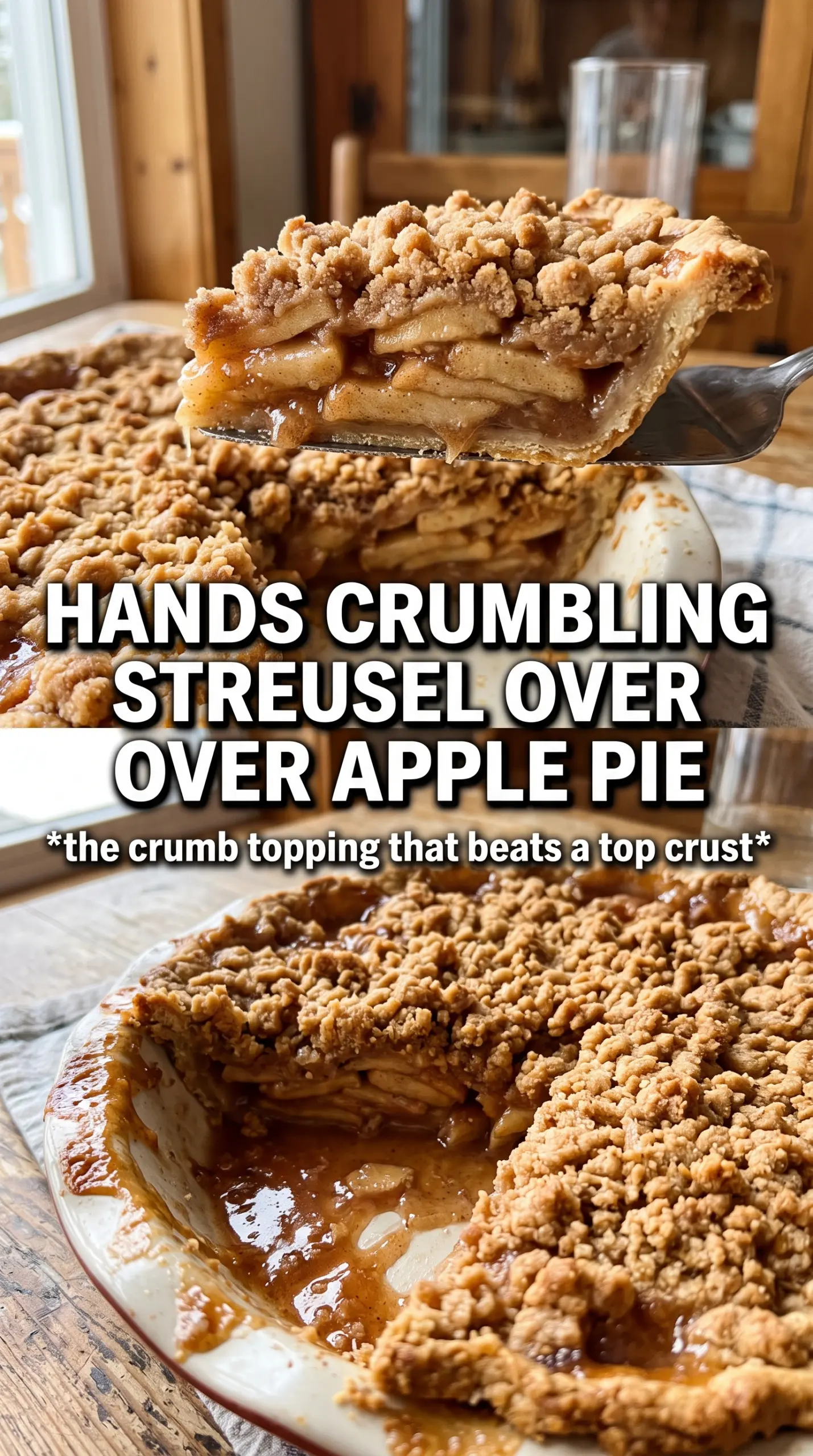 Dutch Apple Pie thick streusel caramelized apples
