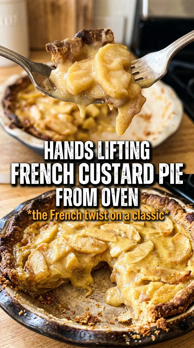 French Custard Apple Pie creamy cinnamon apples