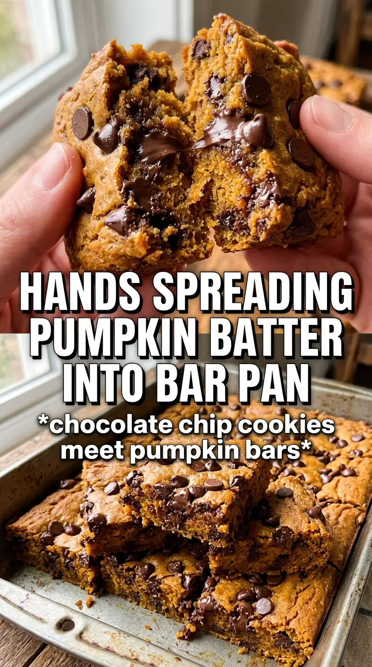 Pumpkin Chocolate Chip Bars moist tender crumb