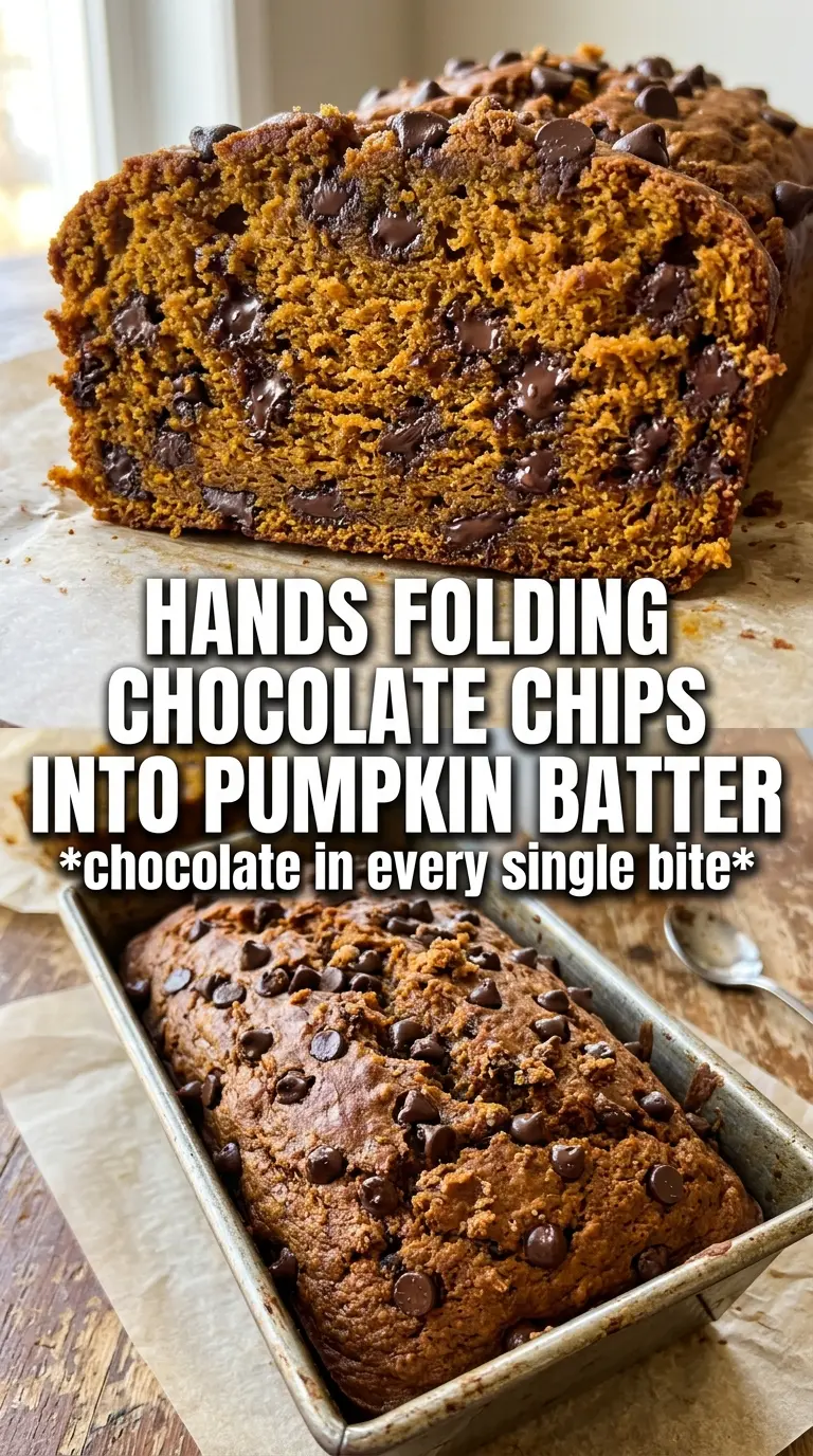 Pumpkin Chocolate Chip Bread moist chocolatey spiced
